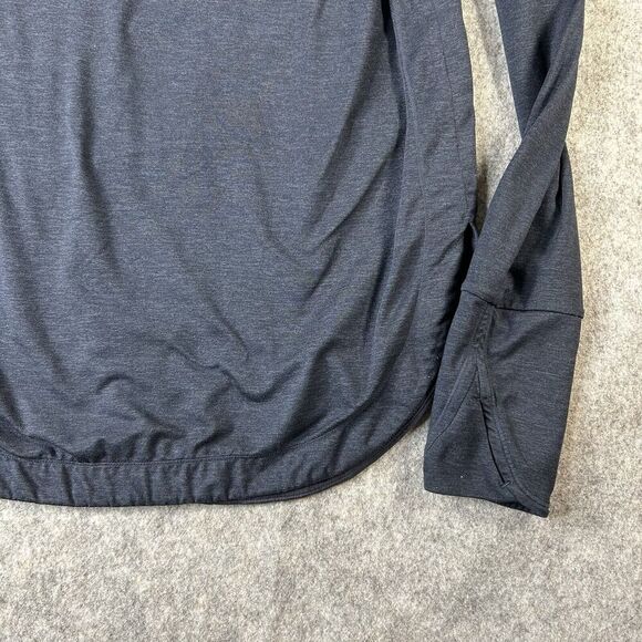 Athleta Uptempo Hoodie Medium Performance Pullover Blue Thumbholes Athleisure - Picture 3 of 9